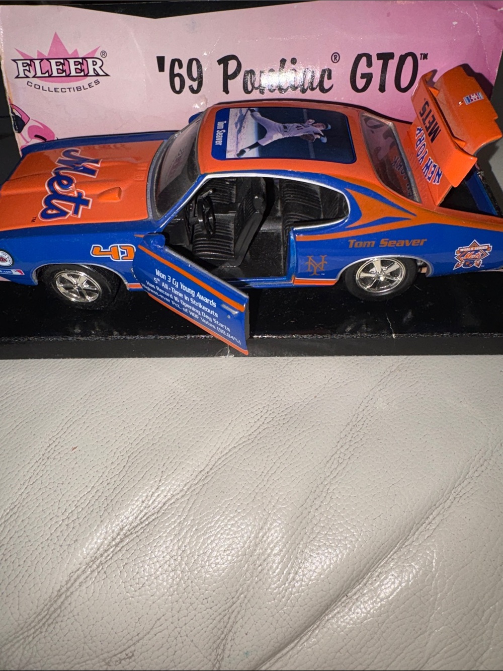 '69 Pontiac GTO Die-Cast Toy Car - Tom Seaver New York Mets Orange & Blue